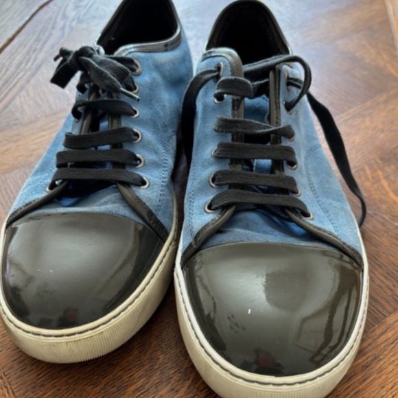 LANVIN SNEAKERS MEN'S DBB1 MENS SNEAKERS RUNNING SHOES SIZE 9 CAPTOE - Picture 11 of 13